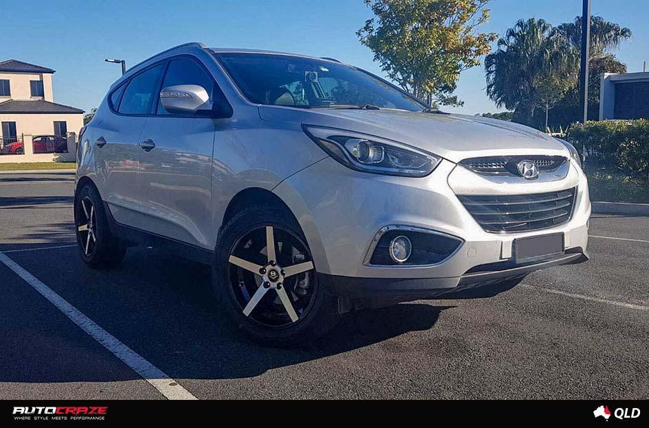 HYUNDAI IX35 RACER BLACK MACHINED FACE
